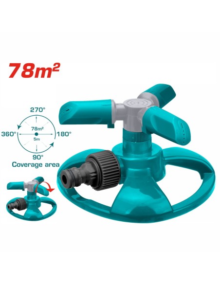 ARROSEUR ROTATIF A 3 BRAS EN PLASTIQUE THPS23602 TOTAL| mano.tn | Tunisie