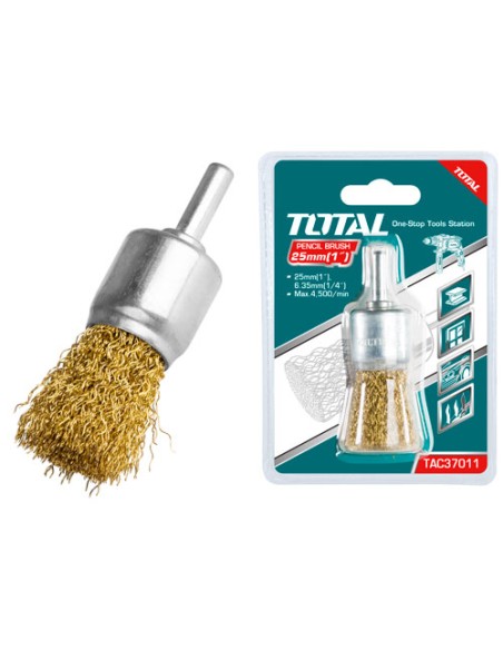 BROSSE METALLIQUE AVEC TIGE 25MM TAC37011 TOTAL| mano.tn | Tunisie