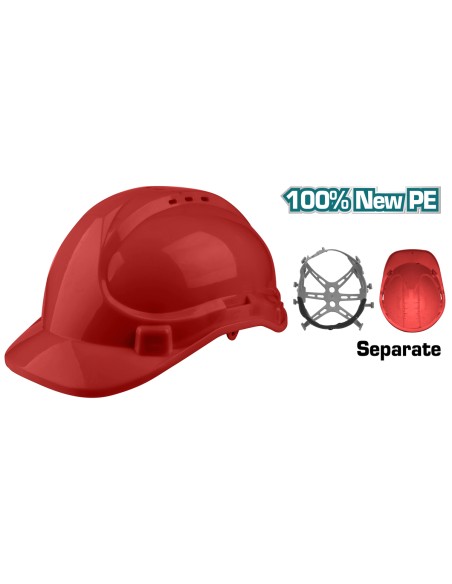 CASQUE DE PROTECTION ROUGE TSP2611 TOTAL| mano.tn | Tunisie