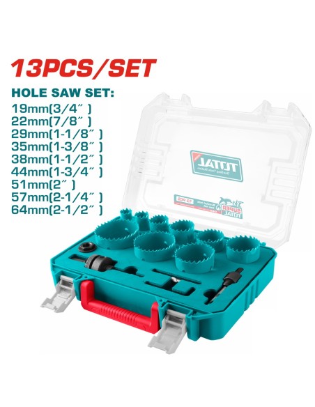 ENSEMBLE DE 13 SCIES-CLOCHES BI-METAL TACSH0132 TOTAL| mano.tn | Tunisie