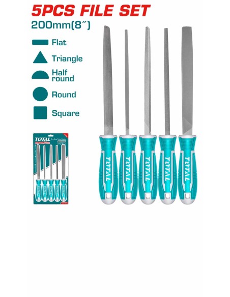 JEU DE 5 LIMES EN ACIER THT918516 TOTAL| mano.tn | Tunisie