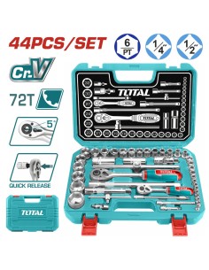 Ensemble de douilles 1/4″ et 1/2″ (44 pcs ) tht421441 TOTAL TOOLS - 226.05042 Tnd | mano.tn | Tunisie