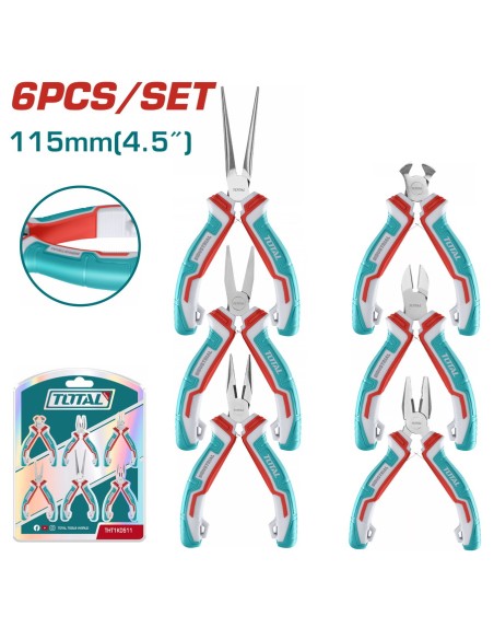 ENSEMBLE DE MINI PINCES 6 PIECES THT1K0511 TOTAL| mano.tn | Tunisie