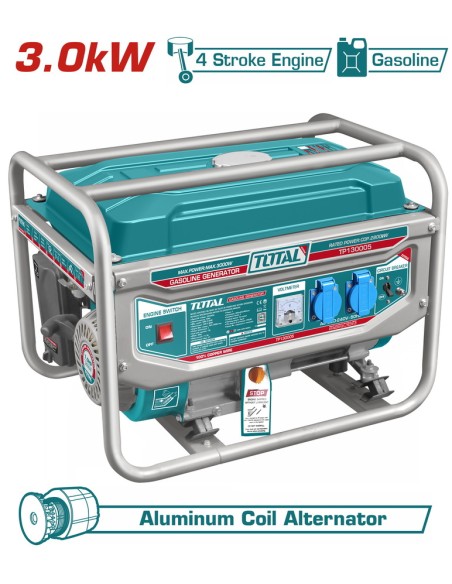 GROUPE ÉLECTROGÈNE GÉNÉRATEUR 3000W 11A TP130005 TOTAL| mano.tn | Tunisie