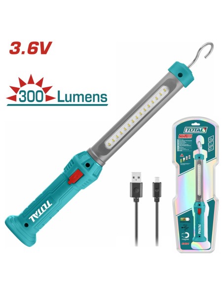 LAMPE DE TRAVAIL RECHARGEABLE USB TWLI35261 TOTAL| mano.tn | Tunisie