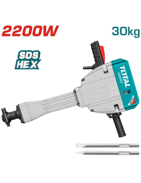 MARTEAU PIQUEUR 2200W 30KG TH220502 TOTAL| mano.tn | Tunisie