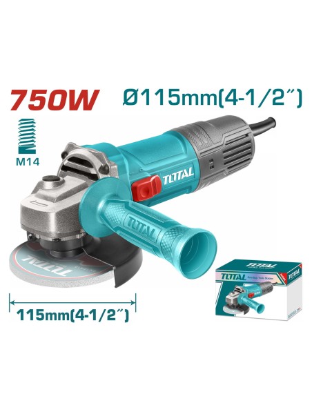 MEULEUSE A DISQUE 115MM 750W TG10711556 TOTAL| mano.tn | Tunisie