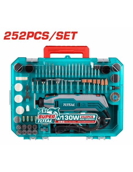 MINI MEULEUSE MULTIF 130W + ACCESSOIRES TG5133261 TOTAL| mano.tn | Tunisie