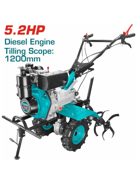 MOTOCULTEUR DIESEL 5.2HP TDC12001 TOTAL| mano.tn | Tunisie