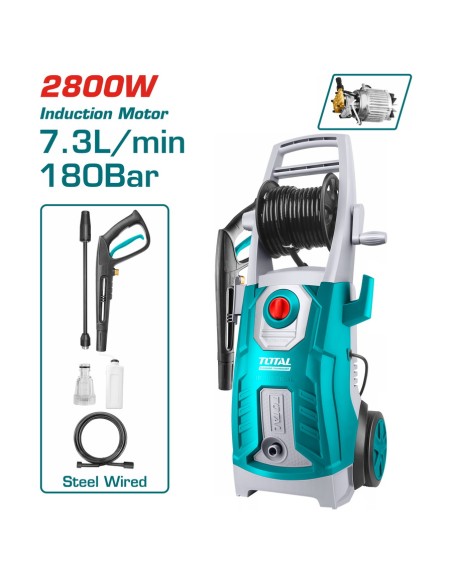 NETTOYEUR LAVEUR 2800W 180 BAR TGT11266 TOTAL| mano.tn | Tunisie