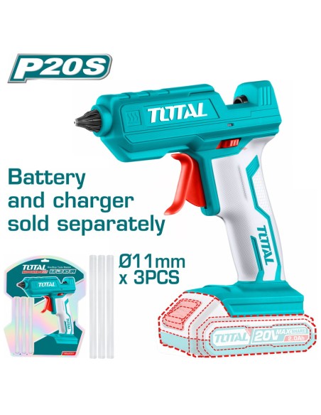 PISTOLET A COLLE AVEC BATTERIE 20V TGGLI2001 TOTAL| mano.tn | Tunisie