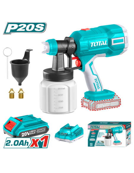 PISTOLET DE PEINTURE A BATTERIE TSGLI20406 TOTAL| mano.tn | Tunisie
