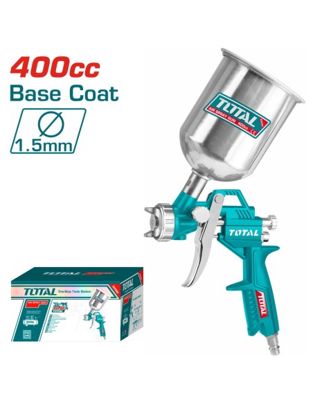 PISTOLET DE PEINTURE GOUDE HAUT 1,5MM 400CC TAT10401 TOTAL| mano.tn | Tunisie