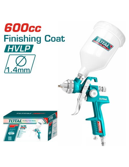 PISTOLET DE PEINTURE HAUT 600CC TAT10601 TOTAL| mano.tn | Tunisie