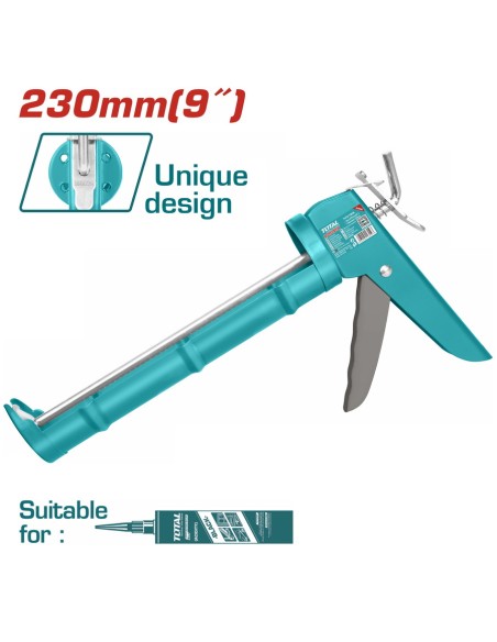 PISTOLET SILICONE 9 THT21809 TOTAL| mano.tn | Tunisie