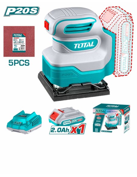 PONCEUSE VIBRANTE SANS FIL X1 BATTERIE 20V TSHSLI20141 TOTAL| mano.tn | Tunisie