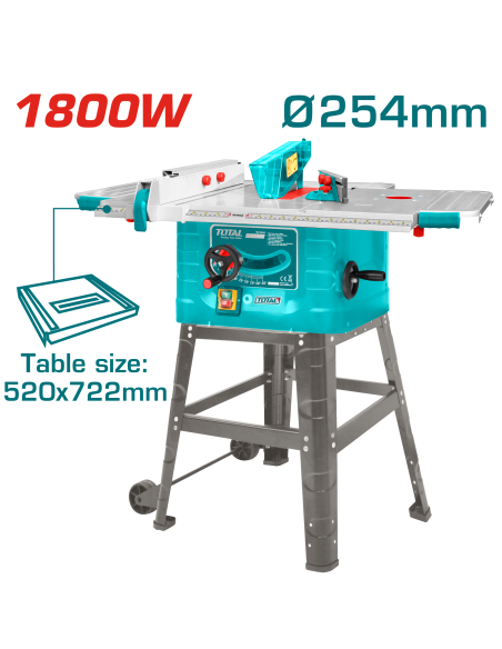 SCIE A TABLE 1800W 254MM TS51825428 TOTAL| mano.tn | Tunisie