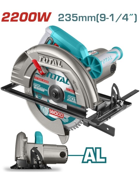 SCIE CIRCULAIRE 2200W 235MM TS1222356 TOTAL| mano.tn | Tunisie