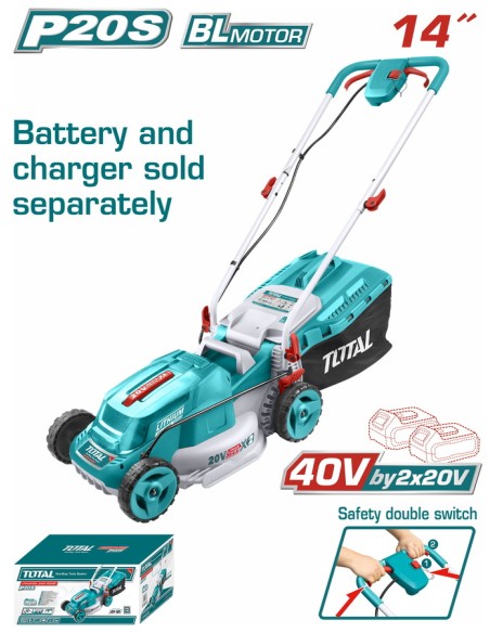 TONDEUSE GAZON A BATTERIE TLMLI2014 TOTAL| mano.tn | Tunisie