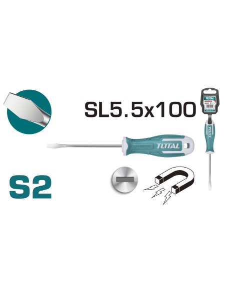 TOURNEVIS SL 5.5 X 100MM THT265100 TOTAL| mano.tn | Tunisie