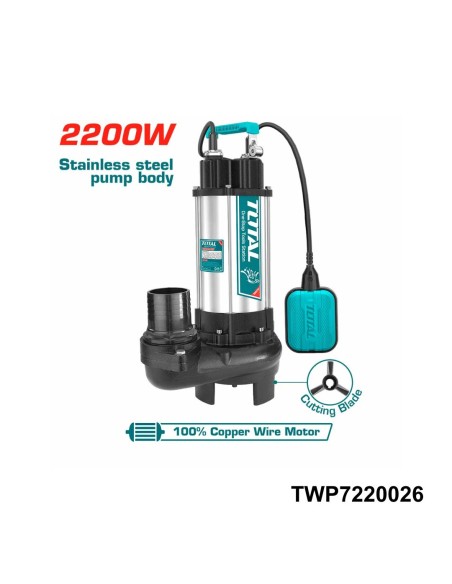 POMPE SUBMERSIBLE 2200W TWP7220026 TOTAL| mano.tn | Tunisie