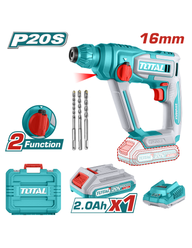 Marteau perforateur 600w a/b 20v + 3m trhli201681 TOTAL TOOLS - 290 Tnd | mano.tn | Tunisie