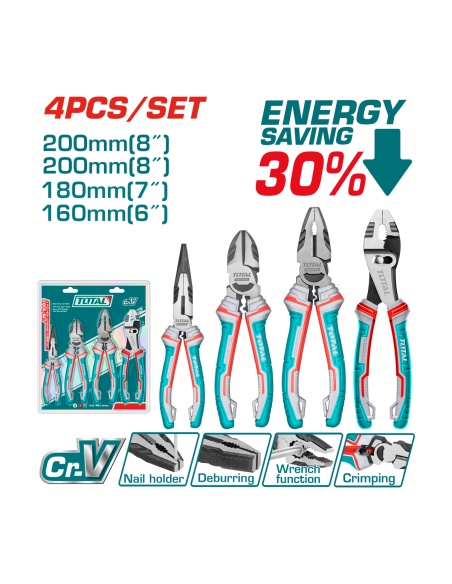 JEU 4 PINCES DIVERS THT2K0458 TOTAL| mano.tn | Tunisie
