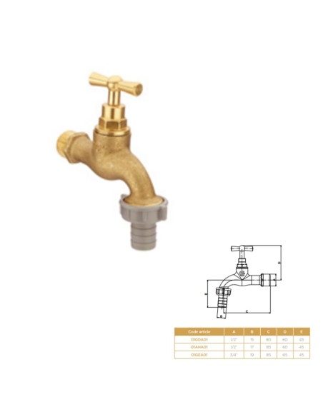 ROBINET JARDIN JAUNE 15 X 21 SOPAL| mano.tn | Tunisie