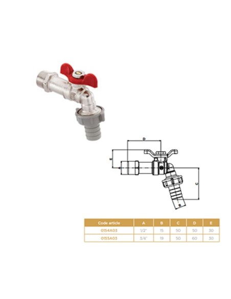 ROBINET JARDIN M PAPILLON 15 X 21 SOPAL| mano.tn | Tunisie