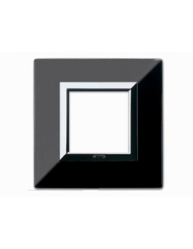 PLAQUE ZAMA 44 CARREE NOIR ABSOLU 2 MODULES| mano.tn | Tunisie