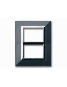 PLAQUE ZAMA 44 RECTANGULAIRE GRIS FONCÉ METALLISÉ 3+3 MODULES| mano.tn | Tunisie