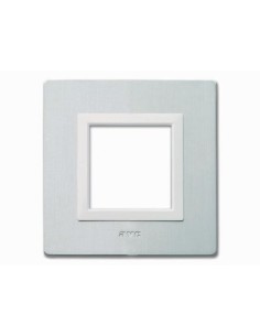 PLAQUE VERA 44 CARREE ALUMINIUM NATUREL BROSSÉ 2 MODULES| mano.tn | Tunisie