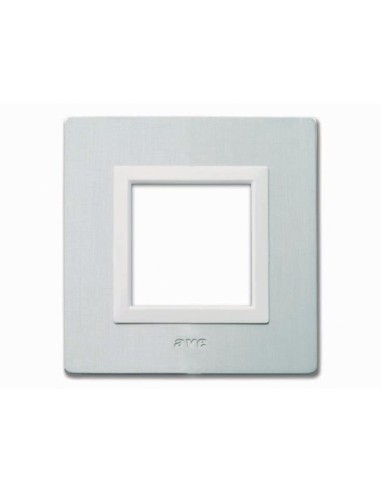 PLAQUE VERA 44 CARREE ALUMINIUM NATUREL BROSSÉ 2 MODULES| mano.tn | Tunisie