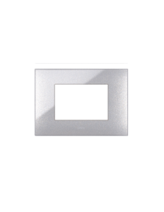 PLAQUE YOUNG 44 RECTANGULAIRE GRIS MÉTALLISÉ 3 MODULES| mano.tn | Tunisie