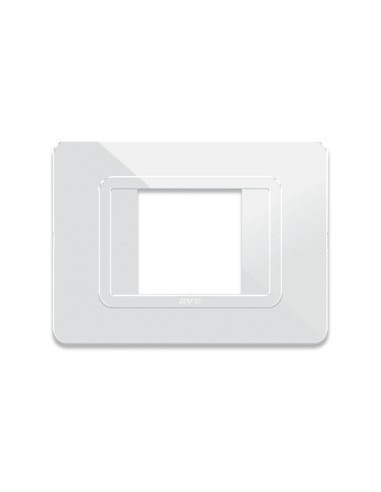 PLAQUE TECHNOPOLYMERE 44 RECTANGULAIRE BLANC 2 MODULES| mano.tn | Tunisie