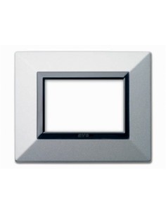PLAQUE ZAMA 44 RECTANGULAIRE ARGENT OPAQUE 3 MODULES| mano.tn | Tunisie