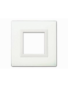 PLAQUE VERA 44 CARRÉE EN VERRE BLANC 2 MODULES| mano.tn | Tunisie