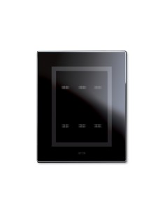 PLAQUE VERA 44 TOUCH RECTANGULAIRE NOIR ABSOLU 3+3 MODULES 6 COMMANDES| mano.tn | Tunisie