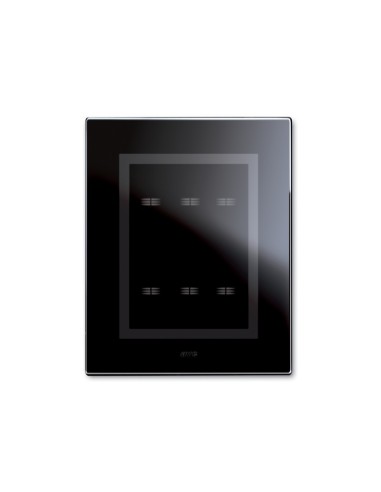 PLAQUE VERA 44 TOUCH RECTANGULAIRE NOIR ABSOLU 3+3 MODULES 6 COMMANDES| mano.tn | Tunisie