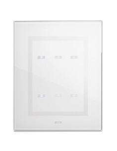 PLAQUE VERA 44 TOUCH RECTANGULAIRE BLANC 3+3 MODULES 6 COMMANDES| mano.tn | Tunisie