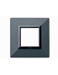 PLAQUE ZAMA 44 CARRÉE GRAPHITE 2 MODULES| mano.tn | Tunisie