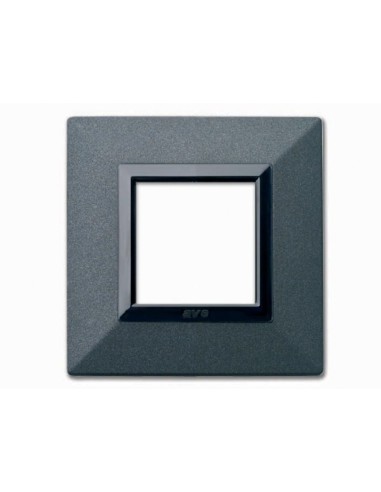 PLAQUE ZAMA 44 CARRÉE GRAPHITE 2 MODULES| mano.tn | Tunisie
