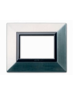 PLAQUE ZAMA 44 RECTANGULAIRE NICKEL BROSSE 3 MODULES| mano.tn | Tunisie