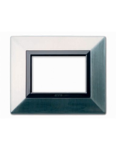 PLAQUE ZAMA 44 RECTANGULAIRE NICKEL BROSSE 3 MODULES| mano.tn | Tunisie