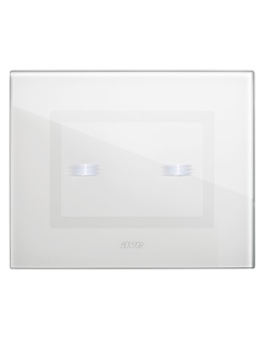 PLAQUE VERA 44 TOUCH RECTANGULAIRE BLANC 3 MODULES 2 COMMANDES| mano.tn | Tunisie