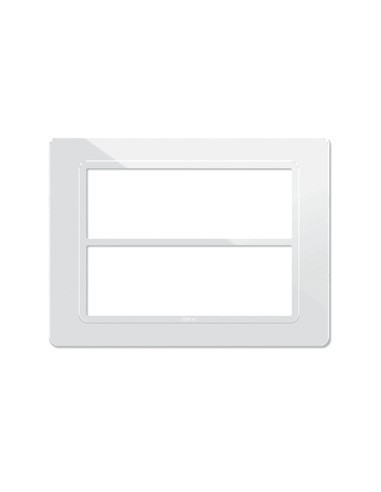 PLAQUE TECHNOPOLYMERE 44 RECTANGULAIRE BLANC 6+6 MODULES| mano.tn | Tunisie