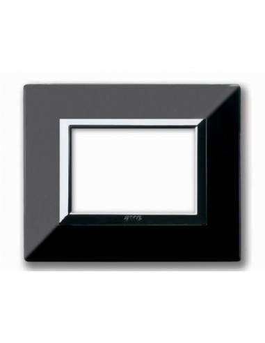 PLAQUE ZAMA 44 RECTANGULAIRE NOIR ABSOLU 3 MODULES| mano.tn | Tunisie