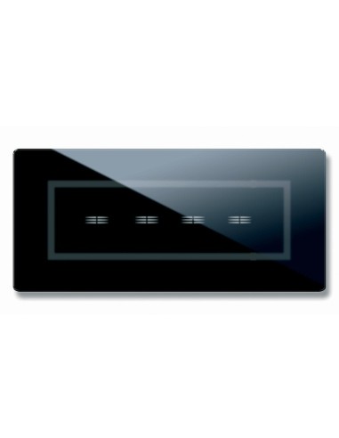 PLAQUE VERA 44 TOUCH RECTANGULAIRE NOIR ABSOLU 7 MODULES 4 COMMANDES| mano.tn | Tunisie