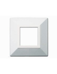 PLAQUE ZAMA 44 CARRÉE BLANC METALLISÉ 2 MODULES| mano.tn | Tunisie