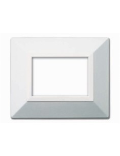 PLAQUE ZAMA 44 RECTANGULAIRE BLANC METALLISÉ 3 MODULES| mano.tn | Tunisie